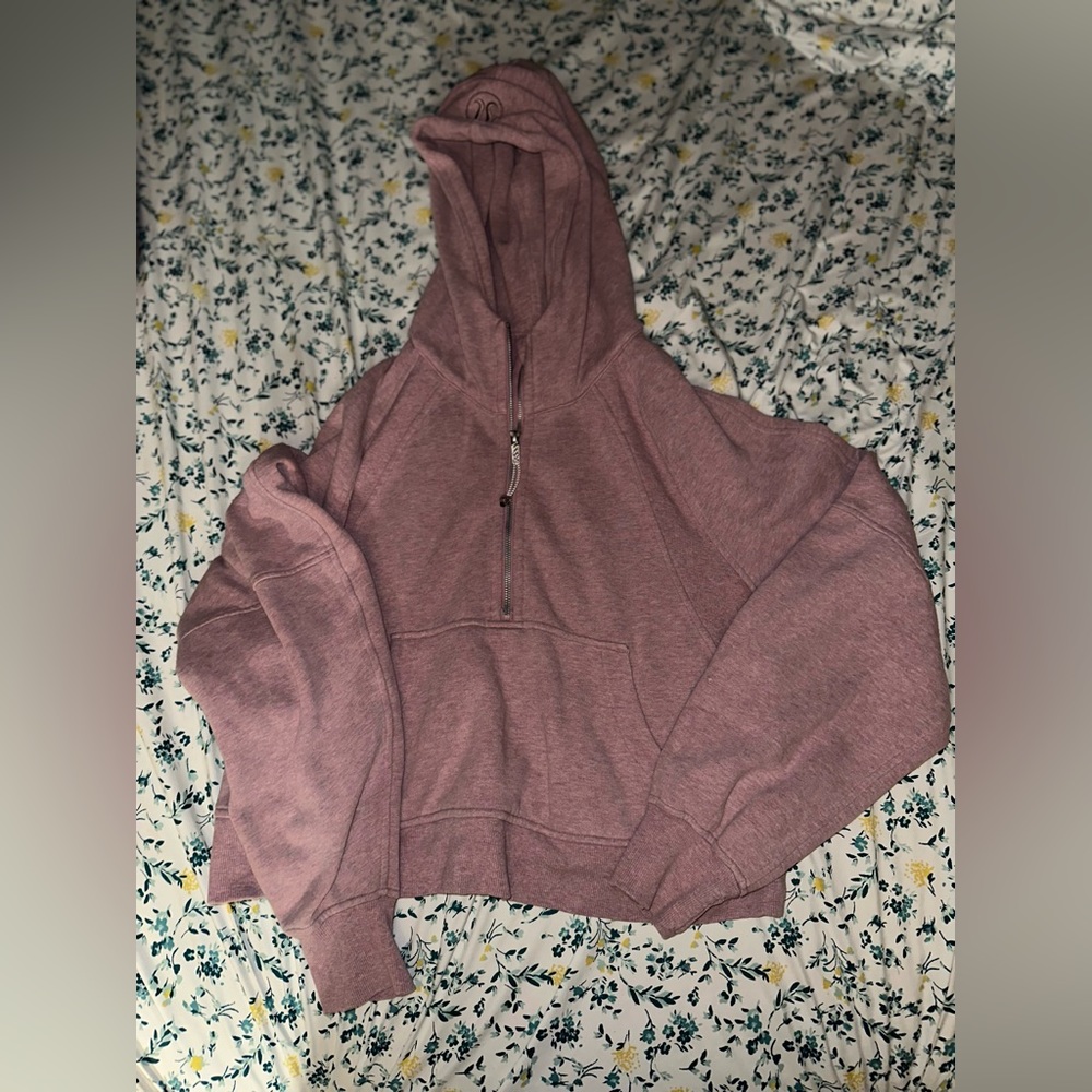 Pink half zip lululemon hoodie